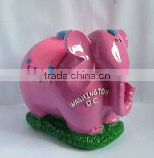 Resin animal shape piggy money bank