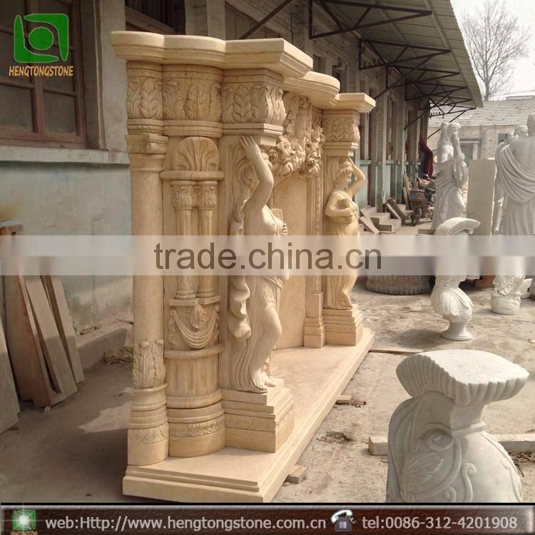 Marble Indoor Used Fireplace Mantel