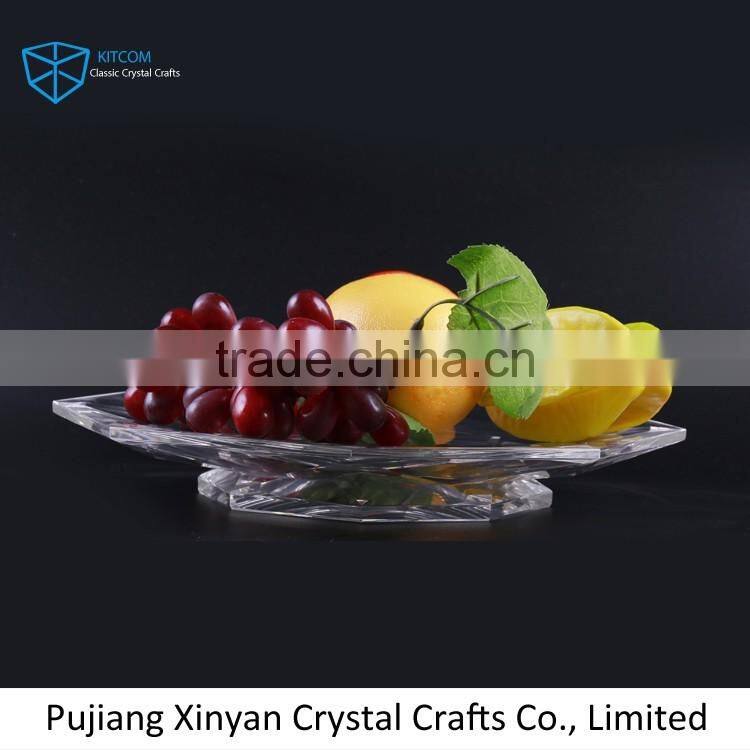Latest excellent quality crystal fruit plate/stand for wedding with good prices