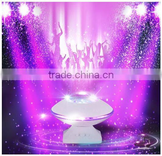 Hot Sale UFO Aurora Music Night Light Projector, Atmosphere Diamond Color Star Rotating Night Light Projector