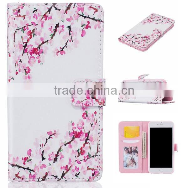 Universal Embossed PU Flip Stand Wallet Leather Mobile Phone Back Cover For iPhone 6 6S