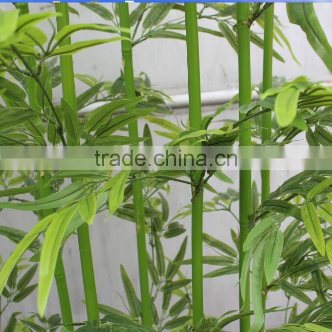 Artificial lucky bamboo pole,real trunk bamboo branches with plastic leaves
