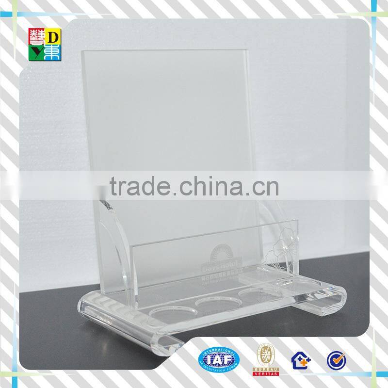 New Arrival acrylic free stand document holder/High Quality acrylic table use file holder/simple acrylic mount brochure holder