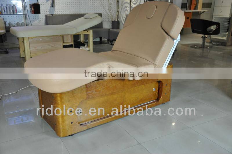 Classic Electric Massage Bed with motor to control backrest and footrest portable salon furniture DS-110005