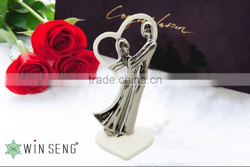 Lover Dancing Heart Shape Ceramic Wedding Gift