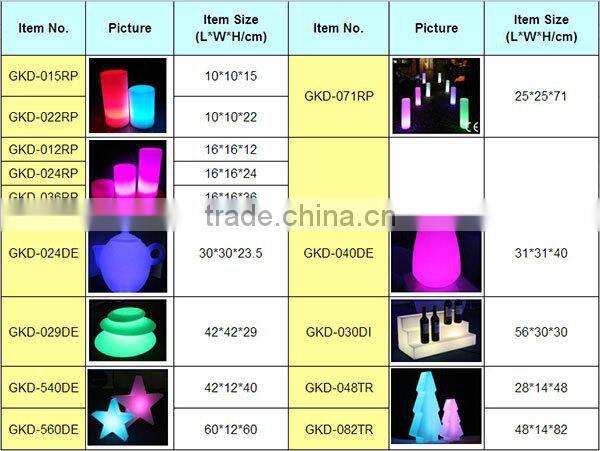 CE&RoHS Approval! Rechargeable Color Changing LED Floor Lamp for Christmas