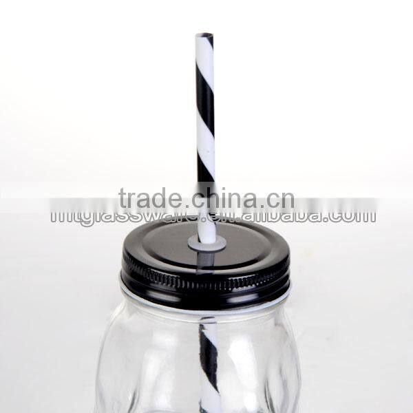 14oz skull glass bottle decorative jars mix glass skull lid shaker