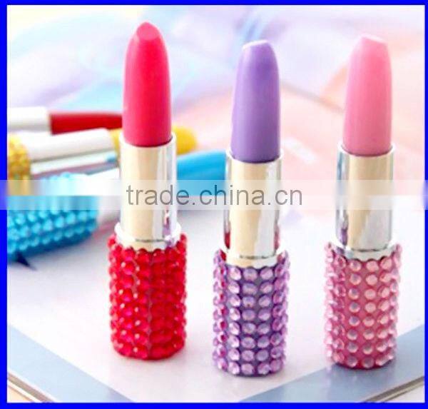 Promotional rouge stationery point pen with diamond gift