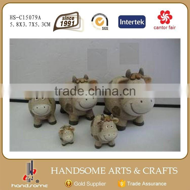 6.2 Inch Ceramic Cow Crafts Home Decoration Money Bank