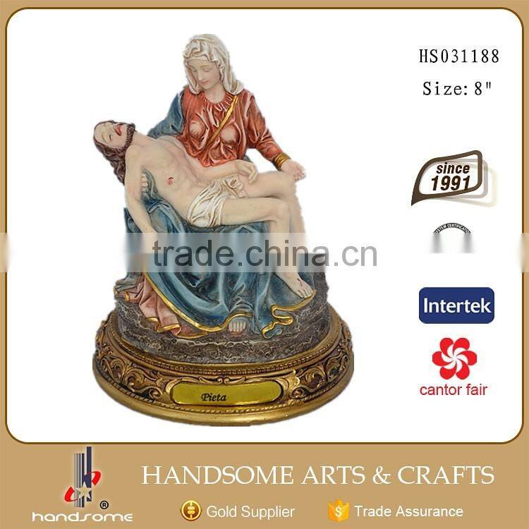 8 Inch Resin Religious Antique Pieta Statues Polyresin Hand Make Sculpture