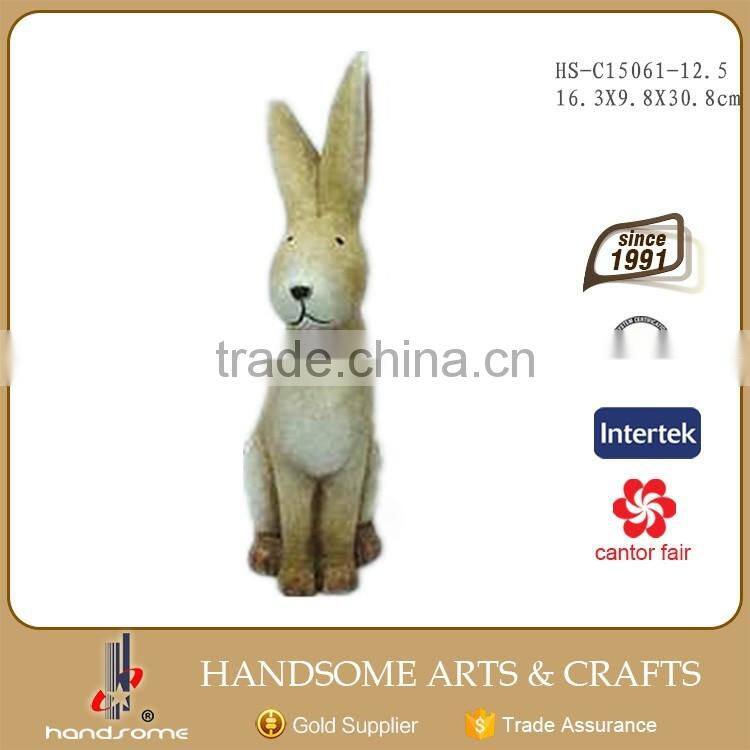 12 Inch Resin Souvenir Art Supply Home Decoration Rabbit Figurine Lifelike Animal Statues
