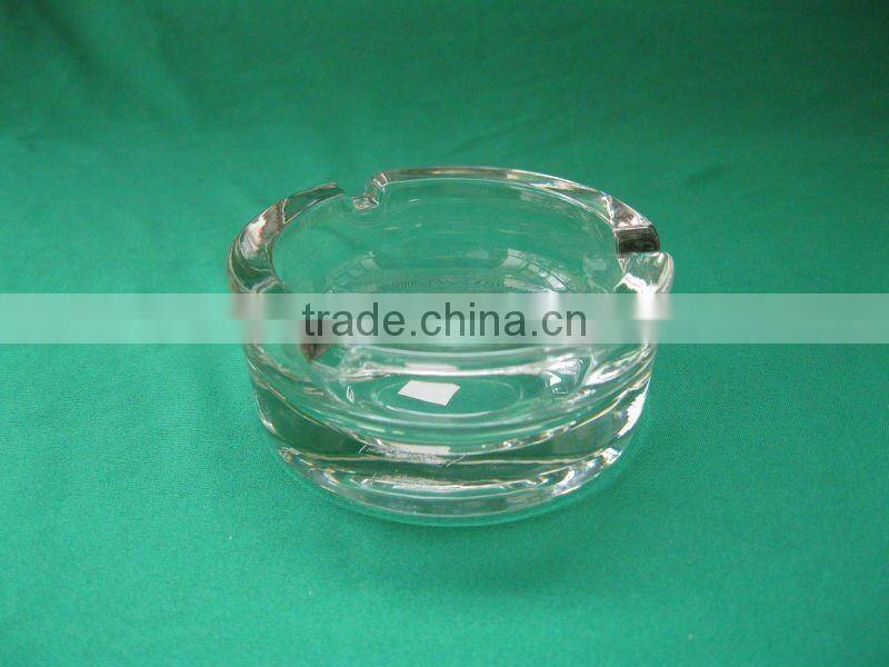 glass ashtray with decal