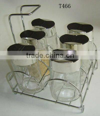 ZIBO mini cylinder glass kit for spices set with frame