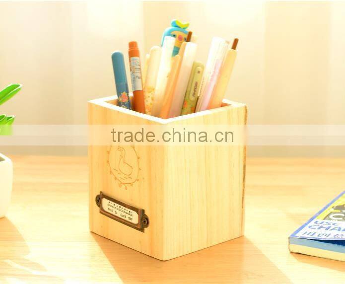 Hot Sale Custom cheap wooden pen container
