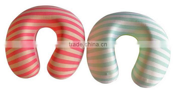 U Shape Neck Pillow Stripe Transfer Printing Massage Memory Comfortable Travel Pillow
