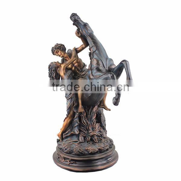 Modern horse statue garden deocr lover erotic bronze sculpture