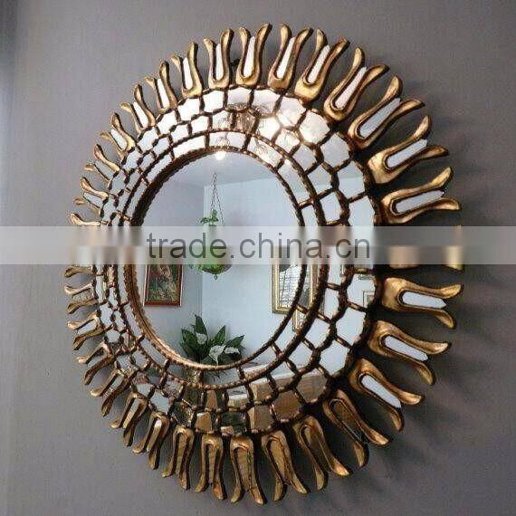 sun design golden mirror