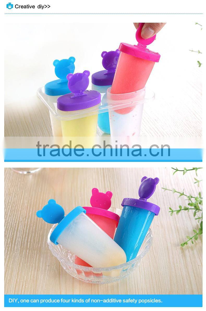 High quality setof4 New pp ice cream mold and transparnt body ice machine
