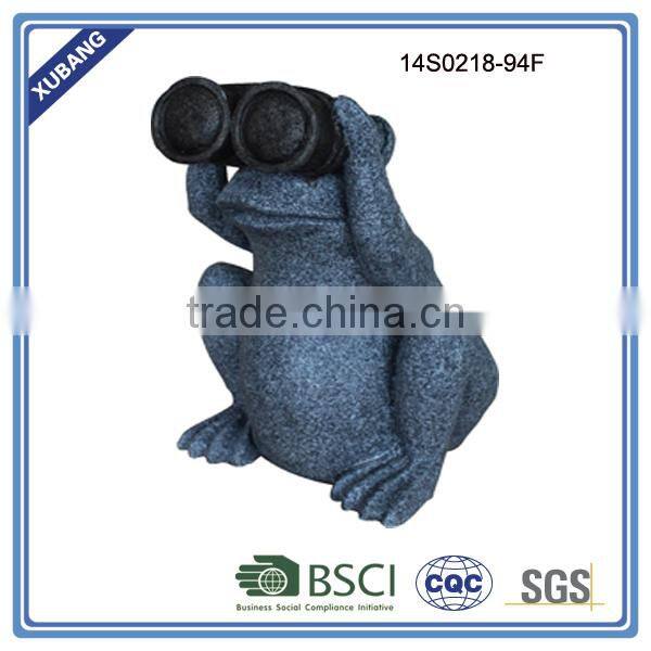 Custom Poly resin Outdoor Frog Garden Decoration Ornament