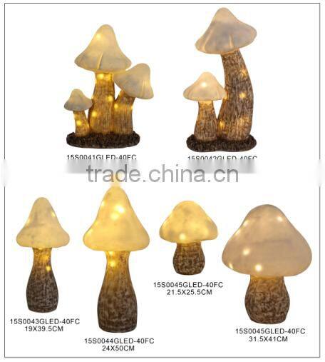 mushroom statue lighting garden lights decoration