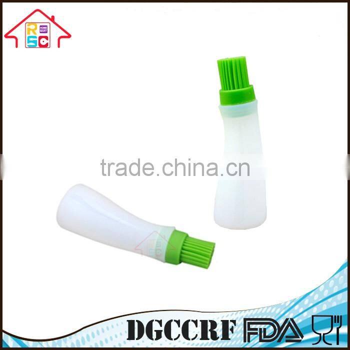 NBRSC Kitchen Silicone Honey Oil Bottle with Brush Applicator Cooking Baking Pancake BBQ Tools