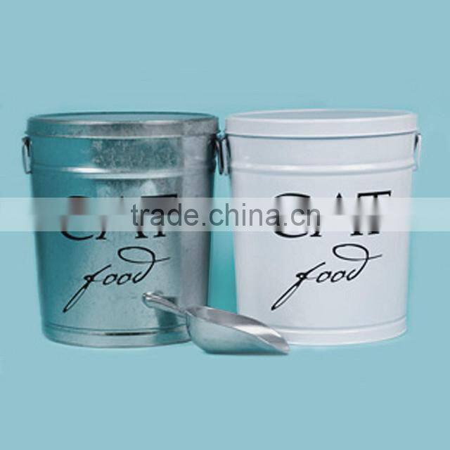 Eco-friendly OEM Metal Storage Box/LFGB FDA Certified Metal Pet Food Container_Top China Supplier