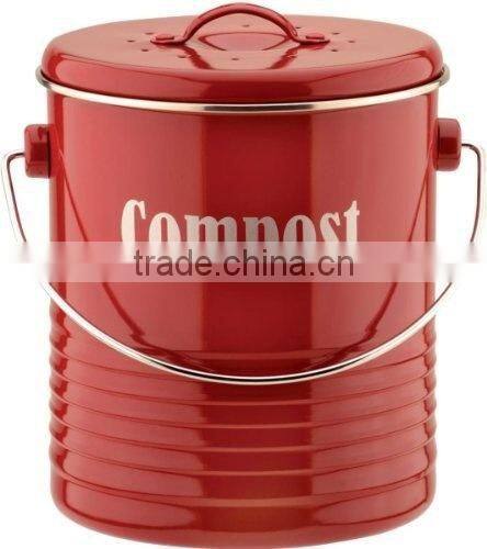 Hot Sale Colorful Round Metal Bread Flour Cookies Storage Bin Kitchen Flour Canister