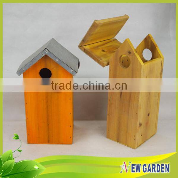 Good Services Cheap Square Orange Wooden Plant Pot Cover