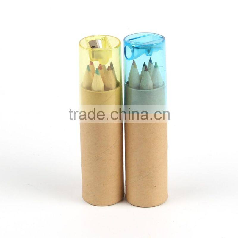 12 Colored pencils&Sharpener in Britain Painting Iron box