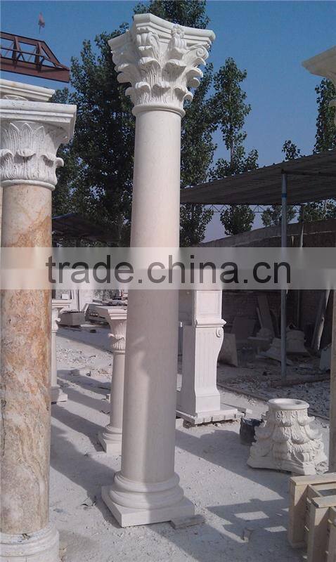 High quality house pillars designs roman marble pillar for sale