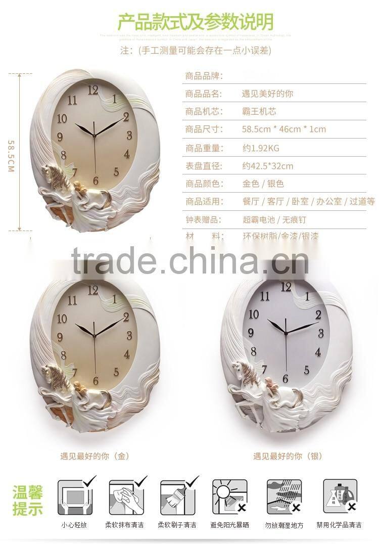 M21A Momoda Living room Creative modern hanging fancy elegant3D flower wall clock Quiet quiet quartz decoration large wall clock