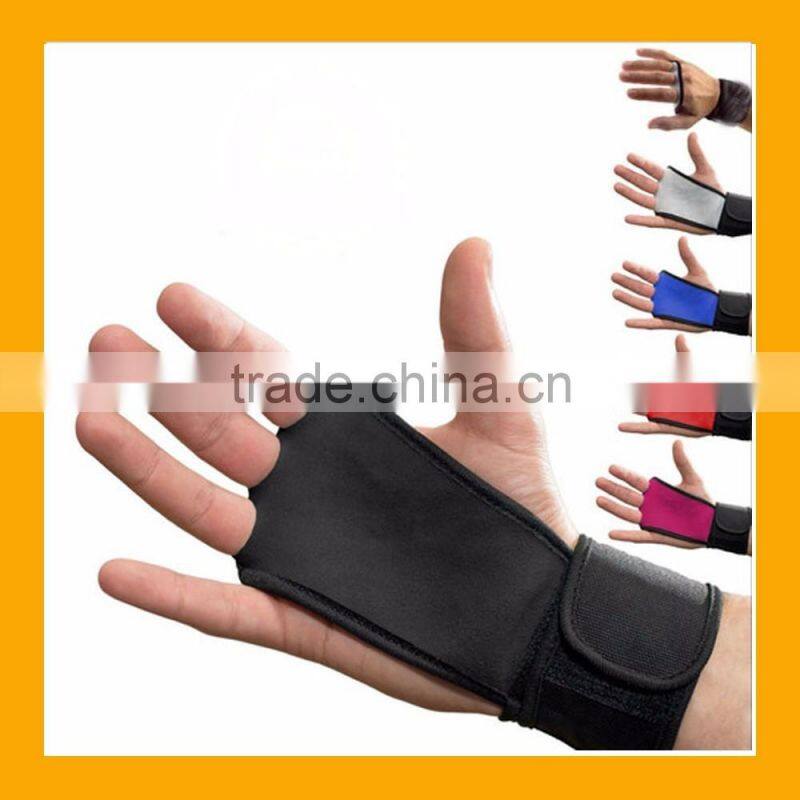 Full Palm Protection Neoprene Grips With Slicone Dots Power Lifting Weight Grips