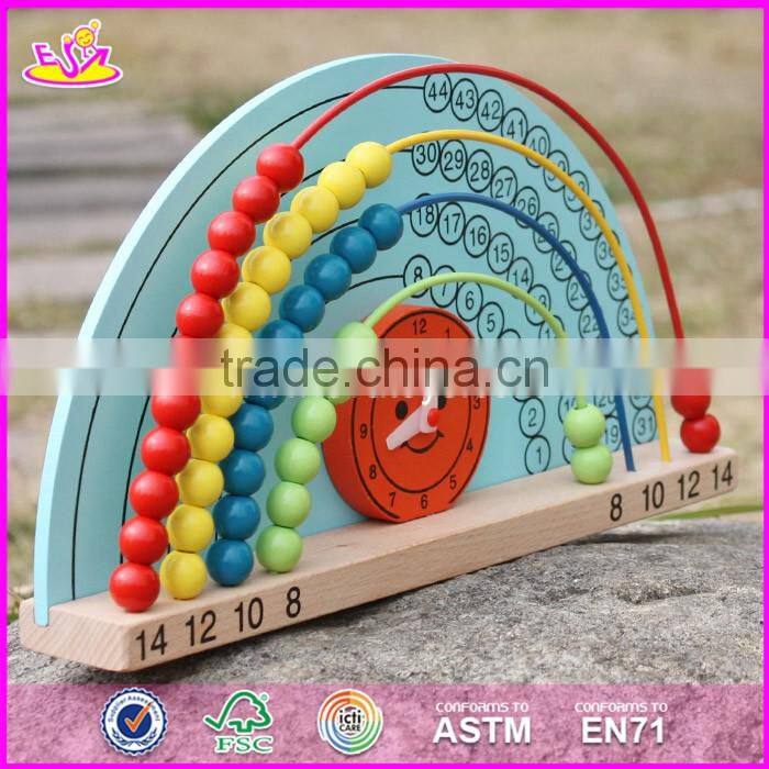 2017 New design 2 sided toddlers educational wooden math toys with drawing board W12A019