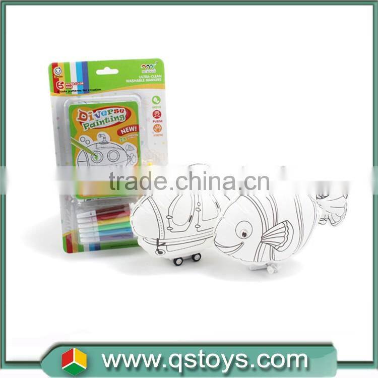 2017 Hot China export toys DIY Inflatable DIY Inflatable dolphin helicopter for kids to play