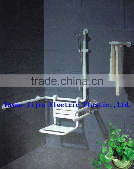 "L" shape grab bar for disabled