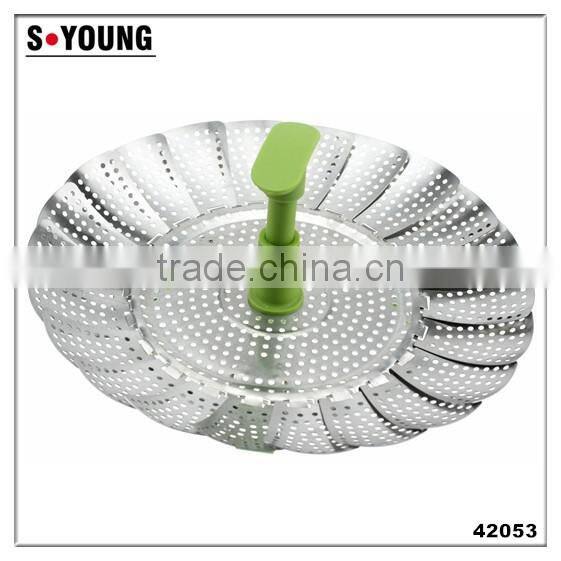 42002 Stainless Steel Foldable Vegetable Steamer Colander filter