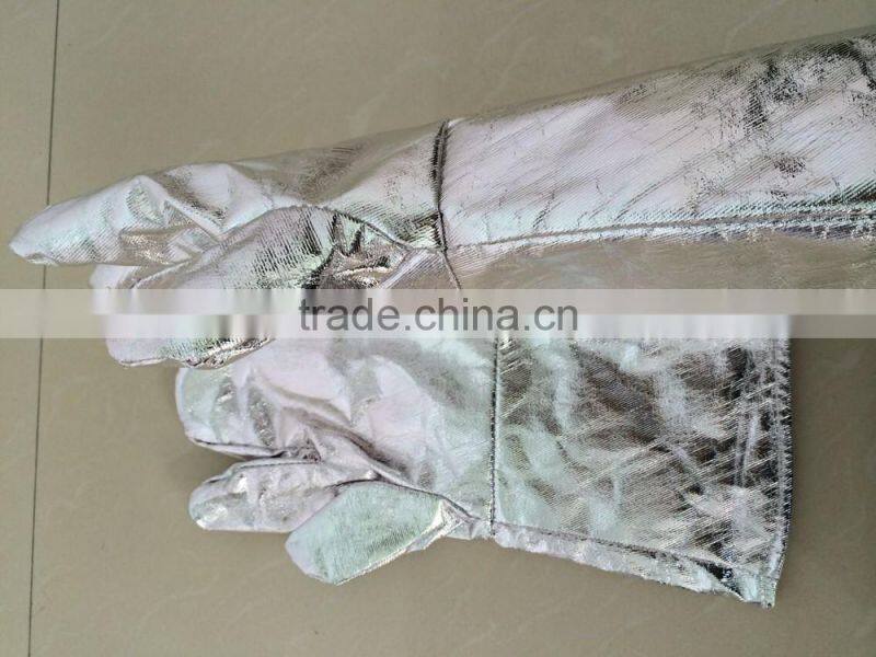 100% Aluminized Fabrics heat resistant food grade gloves(resistant 500 degree)