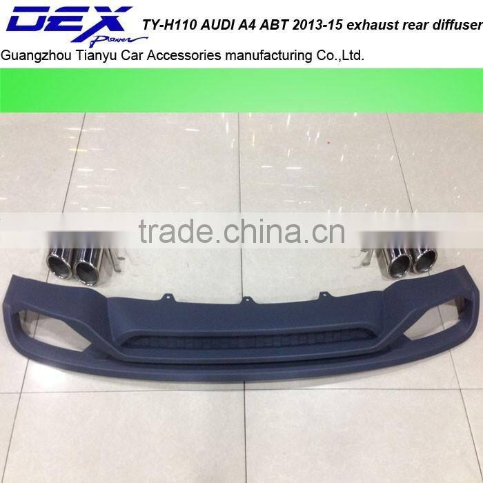 Car PP Rear Bumper Diffuser With Exhaust Tip Fit For A~udi