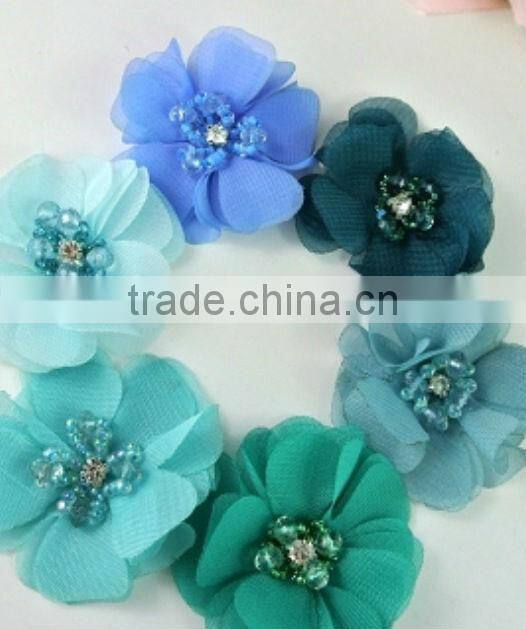 CF0452 2913 High quality wholesale girl bead flower applique for clothing