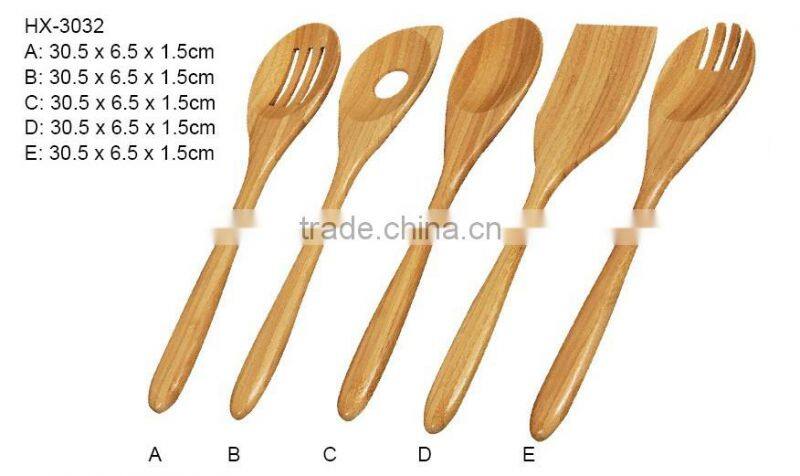 Various Kinds of Bamboo Slotted Turner / Bamboo Kitchen Tool