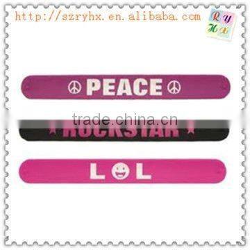Colorful soft pvc ruler slap bracelet