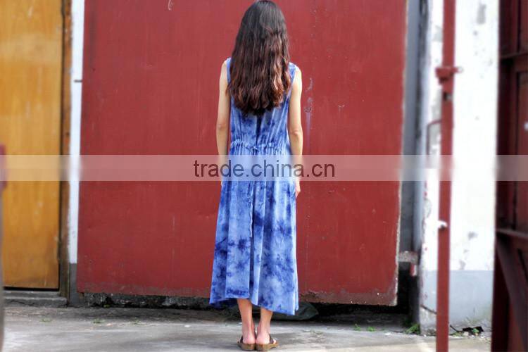 women's Tie Dye Maxi rayon Dress, summer dress