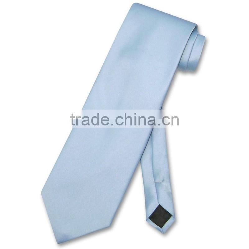 Italian silk polyester necktie solid color