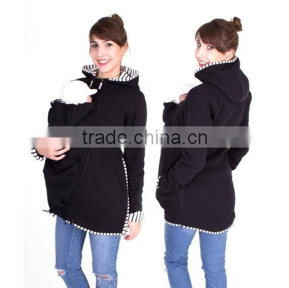 3 in 1 Multifunctional Baby and Mother Carriers Maternity Kangaroo Fleece Jacket Winter Hoodie Coat
