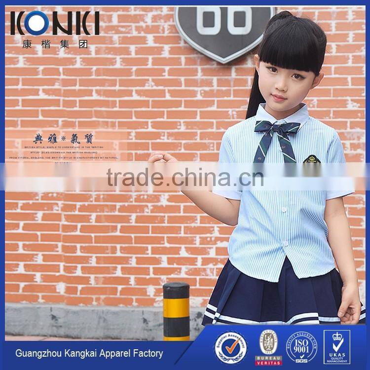 Primary school uniform custom design kids school uniforms wholesale by apparel China factory
