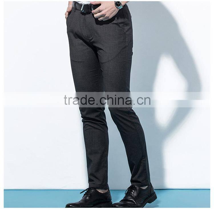 Men's thin casual pants, straight cylinder, loose big size, middle and old grey business men's casual trousers custom