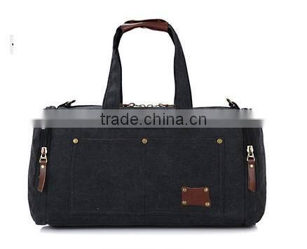 Large capacity unisex canvas travel messenger bag