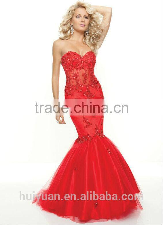 sexy red black beaded satin mermaid fairytale evening dresses