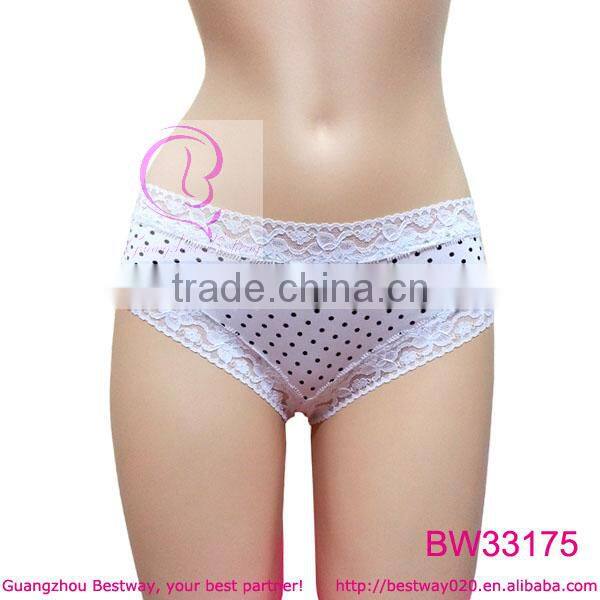 Young girl nylon black and white panties