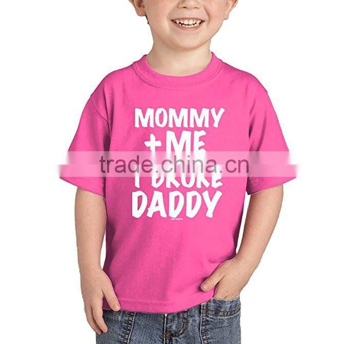 mommy and me kids t shirts custom 100% PreShrunk Cotton blank plain t shirt wholesale